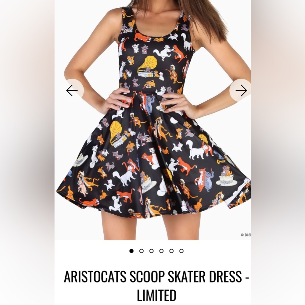 Blackmilk clothing aristocats scoop skater dress